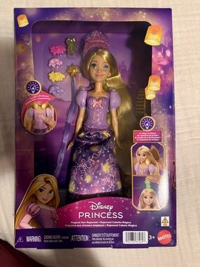 Disney Rapunzel Doll in Purple Dress with Gold Hair and Accessories